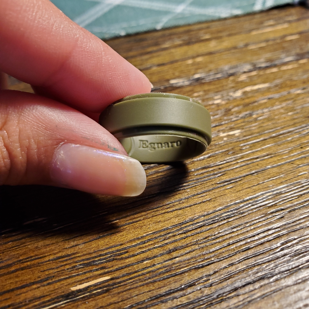 Men's Olive Silicone Ring